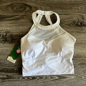 Halara White Tank with Open Back